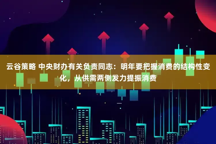 云谷策略 中央财办有关负责同志：明年要把握消费的结构性变化，从供需两侧发力提振消费